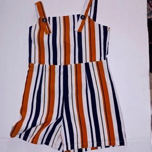 STRIPED SHEIN GIRLS ROMPER  SIZE  USA 8Y